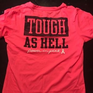 Under Armour pink tough as hell tee